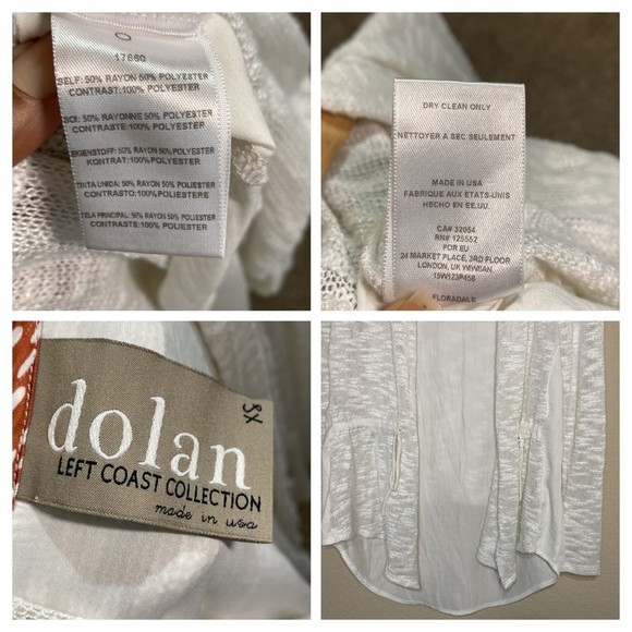 ANTHROPOLOGIE Dolan Slub Contrast Anorak Cream Cardigan XS - Picture 4 of 6